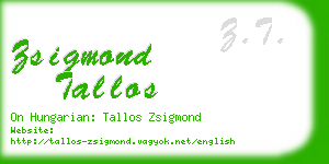 zsigmond tallos business card